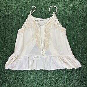 Boho En Crème Embroidered Cami Tank Top